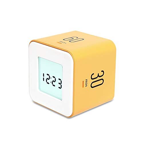 mooas Multi Cube Timer/Roterende Timer, Eenvoudige Verrichting, Klok & Timer (Geel)