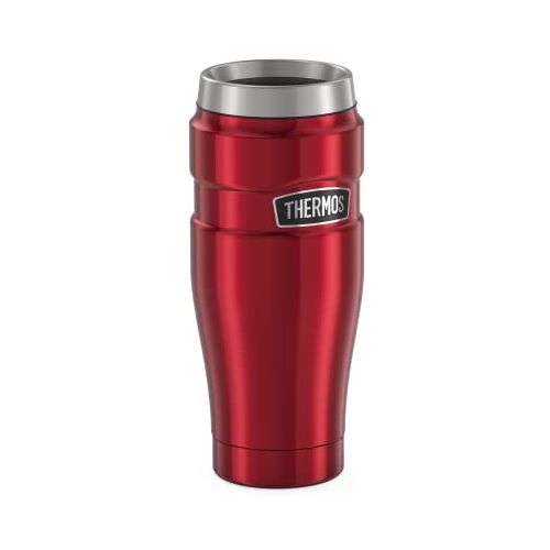 Thermos beker roestvrij staal, 4002.248.047, koffiebeker to go, roestvrij staal, rood, 470 ml, vaatwasmachinebestendig, dicht, 4002.248.047, Tea to Go 7 uur warm, 18 uur koud, BPA-vrij