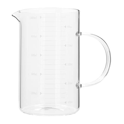 Krumble Maatbeker van glas Maatbekers Maat kannen 1 liter Meetbeker Met meeteenheden 1000 ml Transparant Glas 10 x 10 x 16 cm