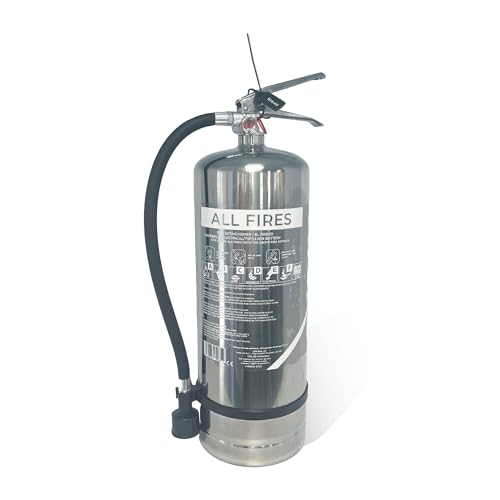 Firexo Brandblusser (6 Liter) Brandblusser voor Keuken, Grill, Huishouden, Kantoren, Werkplekken, Kantoor Kitchen, Home Fire Extinguisher Blusapparaat voor Alle Soorten Brand