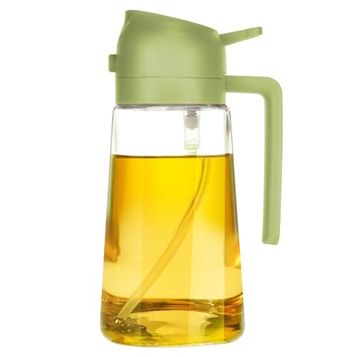 Jeeeun 2024 New Oil Dispenser, Oil Dispenser for Kitchen, 2 In 1 Oil Dispenser and Oil Sprayer (green)