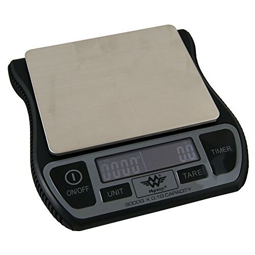 My Weigh Barista Weegschalen Waterbestendig Keuken Koffie Weegschalen met Timer & USB Oplaadbare 3000g x 0.1g