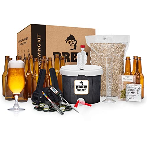 Brew Monkey Premium Blond Bierbrouwpakket   5 Liter   Bier Brouwen in je Eigen Keuken   Bier Brouw Pakket met Verse Ingrediënten   Origineel Cadeau