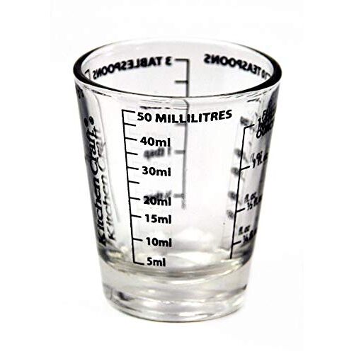 KitchenCraft Maatbeker, 50 ml glazen mini-maatbeker