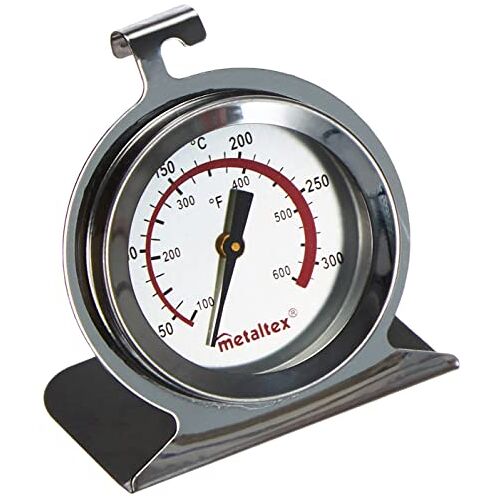 Metaltex 298052 oventhermometer van roestvrij staal, zilver