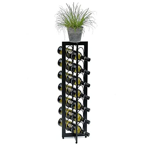 DanDiBo Design wijnrek metaal zwart staand 96323 x 80 cm flessenrek flessenrek flessenhouder wijnrek