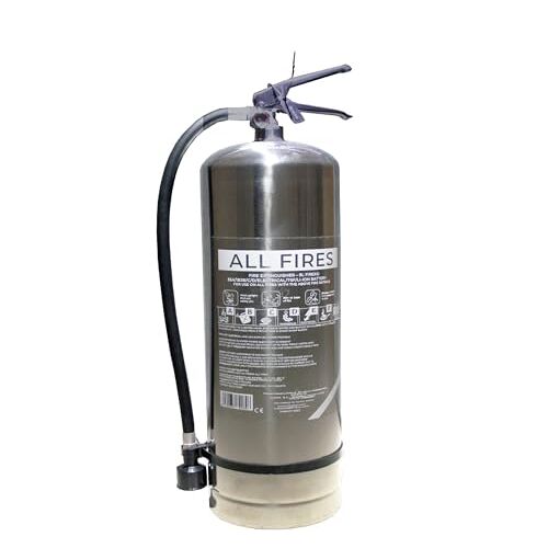 Firexo Brandblusser (9 Liter) Brandblusser voor Keuken, Grill, Huishouden, Kantoren, Werkplekken, Kantoor Kitchen, Home Fire Extinguisher Blusapparaat voor Alle Soorten Brand