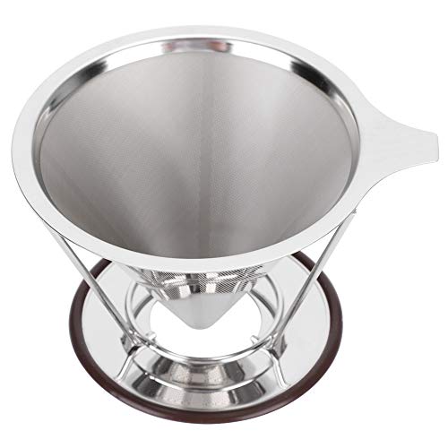 Pilipane roestvrijstalen giet over koffiefilter Kegel Koffiefilter en trechter V60-filter 1/2Cup metalen koffiefilter, Giet over koffiezetapparaat,