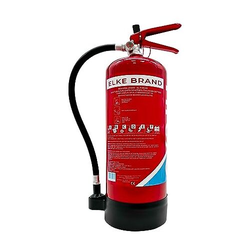 Firexo Brandblusser (6 Liter) Brandblusser voor Keuken, Grill, Huishouden, Kantoren, Werkplekken, Kantoor Kitchen, Home Fire Extinguisher Blusapparaat voor Alle Soorten Brand