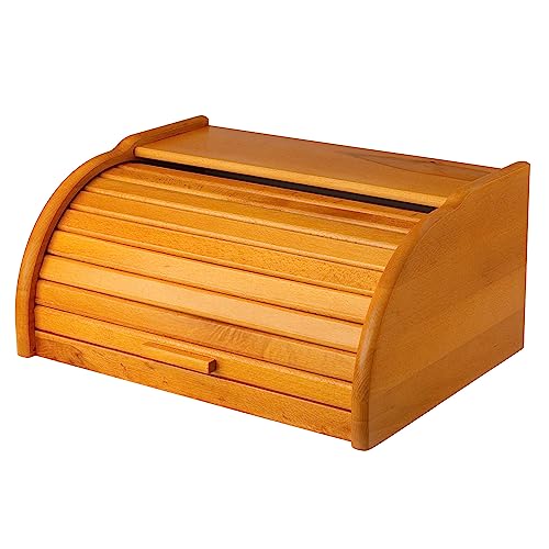 GALICJA Bretto Bretto Broodtrommel, modern, broodmand, broodmand van hout, broodbox, retro broodbox, 38 x 29 x 18 cm, olijf