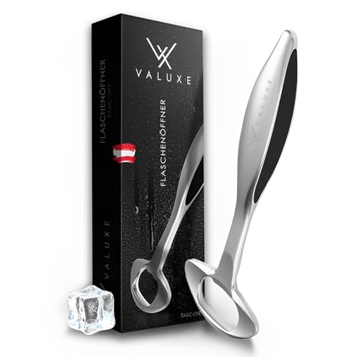 VALUXE ® [Het origineel] Flesopener, premium bieropener in ergonomisch design, stijlvolle flesopener met antislip handgreep, exclusieve flesopener, coole flesopener van