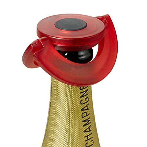 AdHoc FV35 dichte champagne- en champagnesluiting Gush, kunststof/siliconen, rood