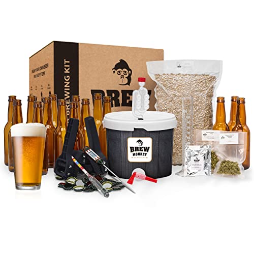 Brew Monkey Luxe IPA Bierbrouwpakket   5 Liter   Bier Brouwen in je Eigen Keuken   Bier Brouw Pakket met Verse Ingrediënten   Origineel Cadeau