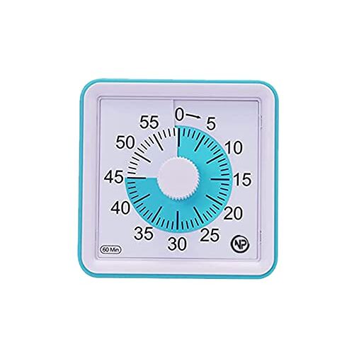 NPO 60 minuten visuele timer, stille timer voor kinderen en volwassenen, aftellen naar klas, tijdmanagementtool voor het leren TMR60G (blauw)