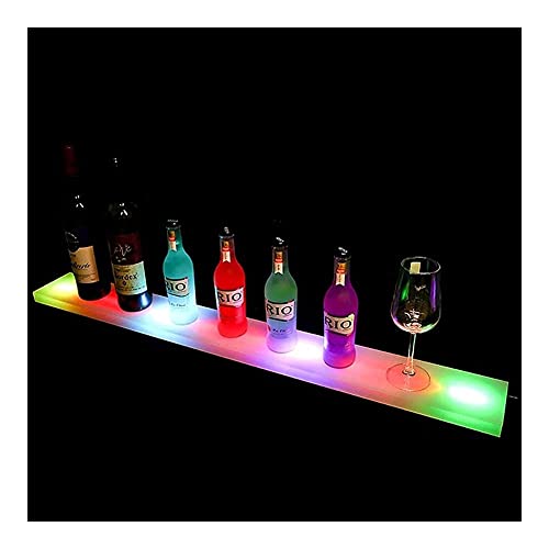 TOYOCC Flessenrek, verlicht flessenrek voor alcohol, wijnrek, led-acryl lichtstaaf, wijnrek   verlichte flessendisplay voor d bar