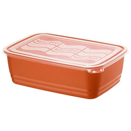 Rotho Eco Microgolfblik 3.7l met deksel, Kunststof (PP) BPA-vrij, rood/transparant, 3.7l (29.5 x 20.0 x 9.2 cm)