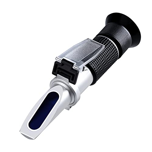 LEERCHUNAG Wijn Refractometer, LEERCHUANG Brix Refractometer voor wijn maken, Dual Scale Brix 0-40% & Alcohol 0-25% Vol, Wijn Refractometer voor het meten van Sugar Content en Predicting Wine Alcohol Degree