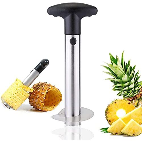 PIQIUQIU Ananasnijder, ananasschiller, roestvrij staal, ananas-ontpitter snijder, ananas core remover gereedschap