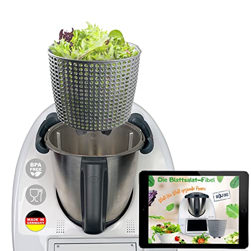 MixFino NIEUW:  slacentrifuge voor Thermomix Accessoires TM6 TM5 Eindelijk de salade drogen met uw Thermomix TM6 of TM5 Thermomix TM6 Accessoires Kwaliteit Made in Germany