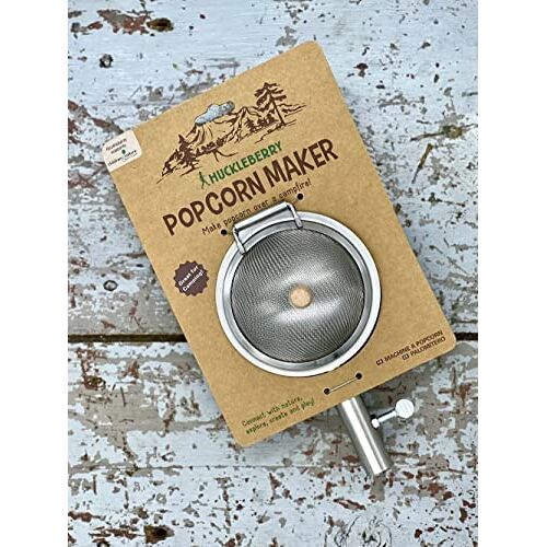 WESTCRAFT Huckleberry Popcornmaker, maïs, popcornmachine voor popcorn poppen, outdoor camping kampvuur