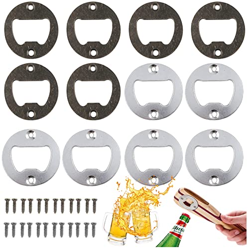 PhoenixDN 12 Pcs Flesopener Inserts, Ronde Bier Flesopener, Flessenopener Wandmontage, Metalen Flesopener, voor Bars, Restaurants, Cafés, Keukens, Vintage Flesopener