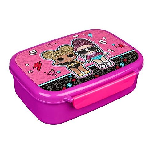 Scooli Lol Surprise Broodtrommel voor kinderen, met uitneembaar inzetstuk, kleuterschool, sandwichbox, school, broodtrommel van kunststof, BPA-vrij, sandwichbox, lunchbox, lunchbox