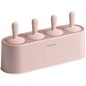 Belypoke Ice Cream Ice Box Mold Herbruikbare Ice Pop Mallen voor Kids Ice Cream Tray Houder Zelfgemaakte ijslollymaker Koelkast Vriezer BPA Gratis (Roze)