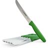 Giesser Since 1776 Made in Germany Tomato Knife Set, 6 Pieces, Veggie, Utility Knives, Green, Ergonomic Handle, Non-Slip Grip, Small Kitchen Knives, Stainless, Sharp Knives for Healthy Cooking