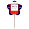 no/no Verkiezing Sluitingsalarm Rood Alarm Tandenstoker Vlaggen Ster Etiket Cupcake Picks