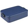 Mepal Take a Break Large Lunchbox, 1500 ml inhoud, broodtrommel met scheidingswand ideaal voor maaltijdvoorbereiding, vaatwasmachinebestendig, ABS, Nordic Denim (donkerblauw)