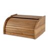BAS Broodtrommel klein met roldeksel   broodtrommel keuken houten brooddoos voor brood   broodtrommel broodtrommel broodcontainer   32 x 26 x 16   (eiken bruin)