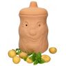 MamboCat Aardappelpot van terracotta, voor het bewaren van 1500 g aardappelen, grappige bewaarpot met deksel, voor het bewaren van aardappelen in de keuken