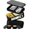 Umami All-in-1 XXL 2L Bento Box Adult met Bestek & 2 Sauscontainers als Brooddozen Salade Snack of Lunch Box   Lekvrije Brooddoos   Incl. Accessoires Brooddoos met Compartimenten voor Maaltijdvoorbereiding