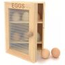 QEM Houten eierkast Egg Cabinet houten eierdoos tot 12 eieren vermijd plastic en bewaar je eieren in deze