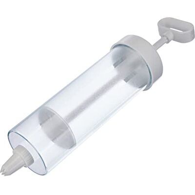 Westmark Meng- en decoratiespuit met 6 verschillende spuitmonden, inhoud: 280 ml, kunststof, doorzichtig/wit, 32382260 Westmark Meng- en decoratiespuit met 6 verschillende spuitmonden, inhoud: 280 ml, kunststof, doorzichtig/wit, 32382260