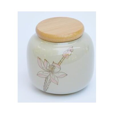 TEA SOUL Aroma-container van versierd porselein, 250 g – Lotus TEA SOUL Aroma-container van versierd porselein, 250 g – Lotus