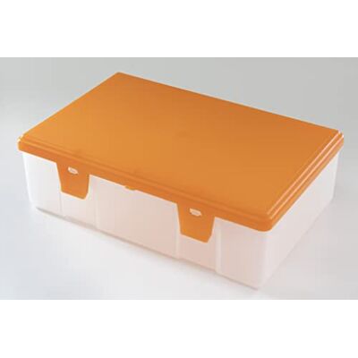 ANPLAST Maxi-Box 2,5 liter doorzichtig met oranje doorschijnend deksel, Opbergbakjes ANPLAST Maxi-Box 2,5 liter doorzichtig met oranje doorschijnend deksel, Opbergbakjes