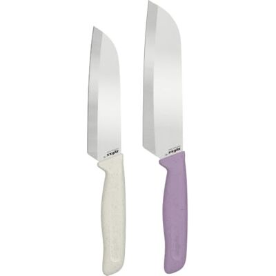 Zyliss Klassieke santokumesset (2 stuks), scherpe keukenmessenset, roestvrij staal, ergonomische zachte handgreep, inclusief lemmetbescherming, vingerbescherming, messenset, vaatwasmachinebestendig Zyliss Klassieke santokumesset (2 stuks), scherpe keukenmessenset, roestvrij staal, ergonomische zachte handgreep, inclusief lemmetbescherming, vingerbescherming, messenset, vaatwasmachinebestendig