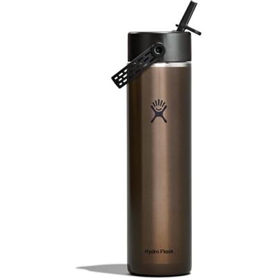 Hydro Flask – Lightweight Wide Flex Straw Cap Bottle 710 ml (24 oz) – Roestvrij Staal, Lekdicht met Band – Geïsoleerd 24 Uur Koud – Obsidian Hydro Flask – Lightweight Wide Flex Straw Cap Bottle 710 ml (24 oz) – Roestvrij Staal, Lekdicht met Band – Geïsoleerd 24 Uur Koud – Obsidian