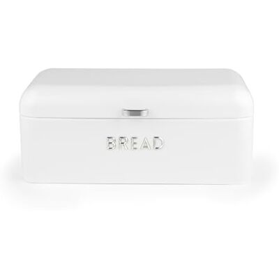 Salter Boston Bread Bin – Large Bread Storage Container, Ice White Shimmer Finish with Embossed Lettering, Store Bread, Pastries, and Bagels, Durable Steel, Easy to Clean, Long-Lasting Freshness Salter Boston Bread Bin – Large Bread Storage Container, Ice White Shimmer Finish with Embossed Lettering, Store Bread, Pastries, and Bagels, Durable Steel, Easy to Clean, Long-Lasting Freshness