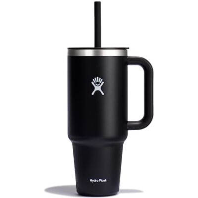 Hydro Flask Reis-tumbler 1180 ml (40 oz) met sluitbare druk-rietdeksel Roestvrij staal Dubbele wand vacuümgeïsoleerd Spatbestendige deksel Black Hydro Flask Reis-tumbler 1180 ml (40 oz) met sluitbare druk-rietdeksel Roestvrij staal Dubbele wand vacuümgeïsoleerd Spatbestendige deksel Black