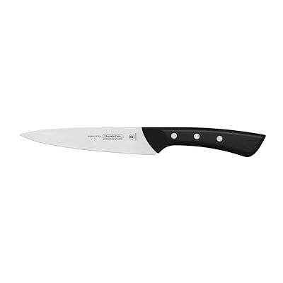 Tramontina SOLUTTA Keukenmes 15 cm, keukenmes van roestvrij staal, universeel mes voor vlees, vis, groenten en kruiden, ergonomisch en zonder vermoeidheid, NSF-gecertificeerd Tramontina SOLUTTA Keukenmes 15 cm, keukenmes van roestvrij staal, universeel mes voor vlees, vis, groenten en kruiden, ergonomisch en zonder vermoeidheid, NSF-gecertificeerd