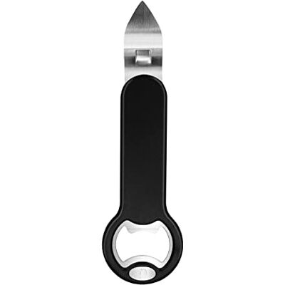 KITCHENDAO 2-in-1 bieropener, blikopener, handmatige glazen opener en magnetische flesopener met dekselopvangbak voor koelkast en camper KITCHENDAO 2-in-1 bieropener, blikopener, handmatige glazen opener en magnetische flesopener met dekselopvangbak voor koelkast en camper
