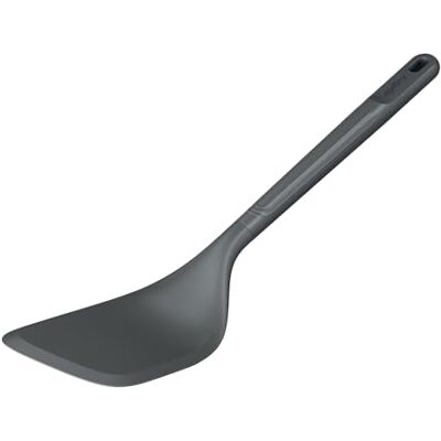 Zyliss Hoekige kookdraaier, duurzaam tarwestro/siliconen, spatel om te koken, antiaanbaklaag, hittebestendige siliconen kop, Beluga grijs, 21 cm x 6 cm, vaatwasmachinebestendig, 5 jaar garantie Zyliss Hoekige kookdraaier, duurzaam tarwestro/siliconen, spatel om te koken, antiaanbaklaag, hittebestendige siliconen kop, Beluga grijs, 21 cm x 6 cm, vaatwasmachinebestendig, 5 jaar garantie