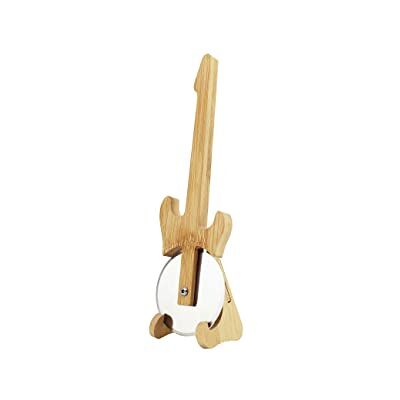 Winkee Rocks Gitaar-pizzasnijder De coole pizzasnijder voor rocksterren pizzaroller van roestvrij staal en hout kleermakersroller gitaarlook cadeau voor muzikanten voor Kerstmis, verjaardag Winkee Rocks Gitaar-pizzasnijder De coole pizzasnijder voor rocksterren pizzaroller van roestvrij staal en hout kleermakersroller gitaarlook cadeau voor muzikanten voor Kerstmis, verjaardag