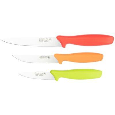 Rio 8007 Essentials Range 3-Delige Gebruiksmessenset Rood, Groen en Oranje Rio 8007 Essentials Range 3-Delige Gebruiksmessenset Rood, Groen en Oranje