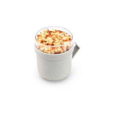 Brabantia Make & Take Soepbeker 0.6L, met Opschroefbaar Bakje voor Toppings (180 ml) & Handvat, Lekvrij, Geschikt voor Diepvries, Vaatwasser- & Magnetronbestendig, Light Grey Brabantia Make & Take Soepbeker 0.6L, met Opschroefbaar Bakje voor Toppings (180 ml) & Handvat, Lekvrij, Geschikt voor Diepvries, Vaatwasser- & Magnetronbestendig, Light Grey