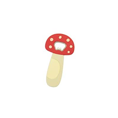Fisura Originele flesopener in paddenstoelvorm, rood en wit, bierflesopener, biergeschenk, van ABS en metaal, rood en wit, 9 x 13 cm Fisura Originele flesopener in paddenstoelvorm, rood en wit, bierflesopener, biergeschenk, van ABS en metaal, rood en wit, 9 x 13 cm