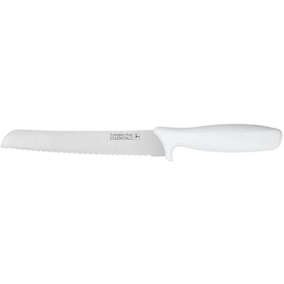 Rio Essentials broodmes, 20 cm, wit, roestvrij staal Kleurgecodeerd broodmes voor bakkerij- en zuivelproducten, ontworpen voor voedselhygiëne en allergenenbeheer Rio Essentials broodmes, 20 cm, wit, roestvrij staal Kleurgecodeerd broodmes voor bakkerij- en zuivelproducten, ontworpen voor voedselhygiëne en allergenenbeheer