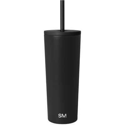 Simple Modern 710mL (24oz) Classic Reismok Tumbler met 2 deksels: herbruikbaar rietje en klep kolf koffie bier geïsoleerde bier pint beker 18/8 roestvrij staal Middernacht Zwart Herbruikbare roestvrijstalen beker, reismok, waterfles met rietje bekerho Simple Modern 710mL (24oz) Classic Reismok Tumbler met 2 deksels: herbruikbaar rietje en klep kolf koffie bier geïsoleerde bier pint beker 18/8 roestvrij staal Middernacht Zwart Herbruikbare roestvrijstalen beker, reismok, waterfles met rietje bekerho